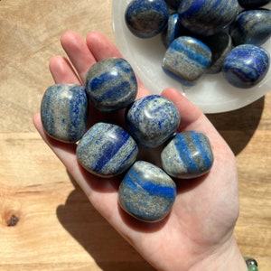 Lapis Lazuli Tumble Stone: Afghanistan Crown & Third Eye Chakra Crystal