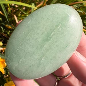 Pietra Portafortuna Aventurina Verde - Palm Stone Per Chakra Del Cuore, 7x5x1 Cm, CrystalAge