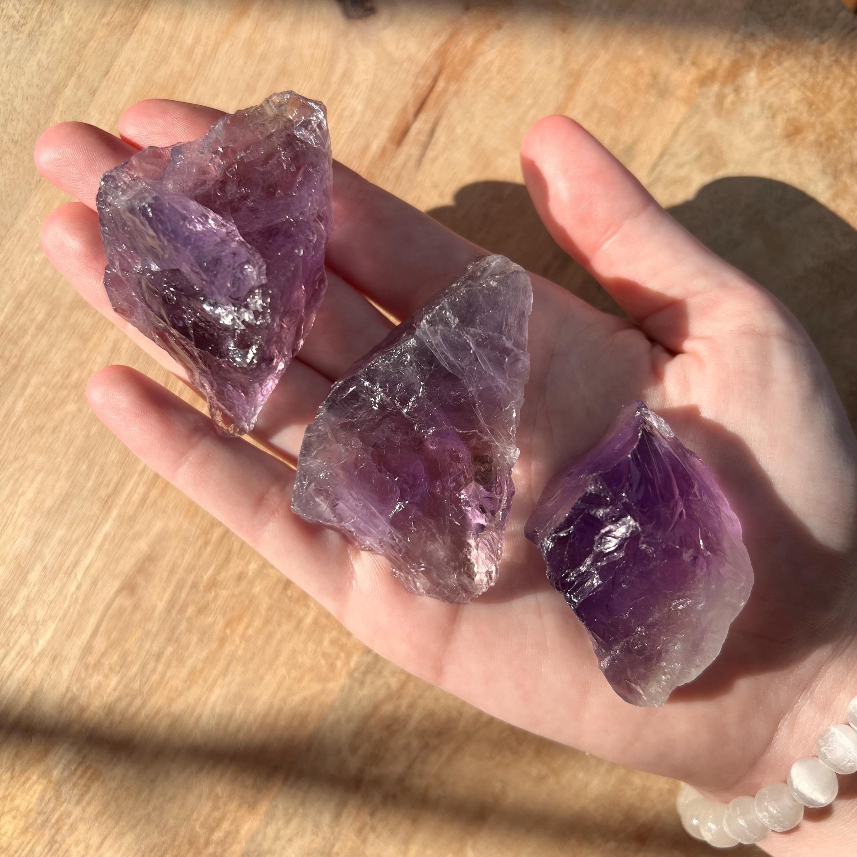 Raw Amethyst Crystal: Natural Rough Stone, Third Eye Chakra 