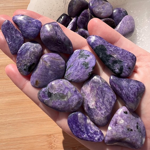 Russian Charoite Tumble: Crown & Third Eye Chakra Crystal