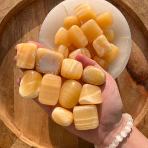 Orange Calcite Tumble: Pakistan Crystal for Sacral Chakra