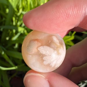 Flower Agate Sphere - Flower Agate Crystal - Crystal Sphere - Heart Chakra & Root Chakra