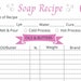 Printable Blank Soap Recipe Sheets 5 Pack Multi-color Set in - Etsy
