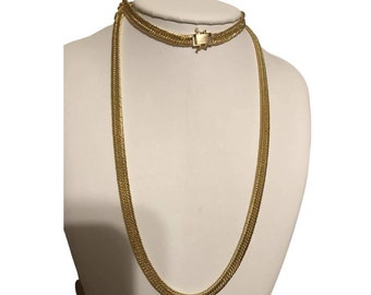 [Golden dew] 韓国☆18K Gold☆Barbaro 2(S) Necklace 18k Solid Gold Chain Necklace Double Lock 22