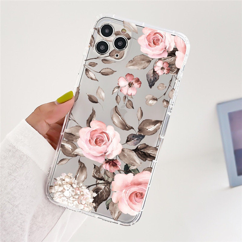 iPhoneケース iPhone 11 pro flower hard case llic Rose Phone Case Flower Case Fashion Case for iPhone 11 Promax