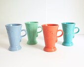 Discontinued Fiestaware Homer McLaughlin Pedestal Cappuccino Mugs Choose Your Color