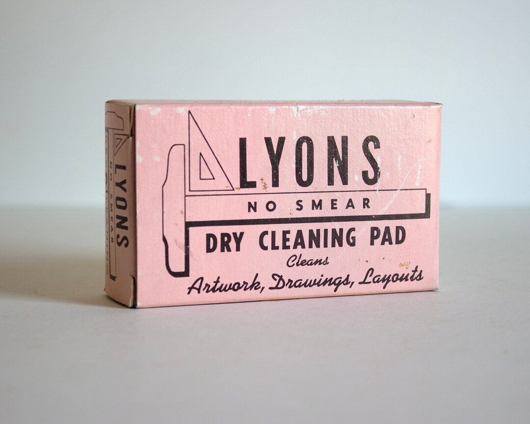 Vintage Lyons Dry Cleaning Pad No Smear Artwork Drawings Advertising