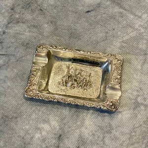 Vintage Silver Plated Ashtray: 1940s Skiffle Band Design