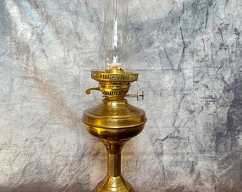 Beautiful Victorian Solid Brass Oil Lamp By Eltex And Veritas Lamp Works C1890 Vintage Oil Lamp