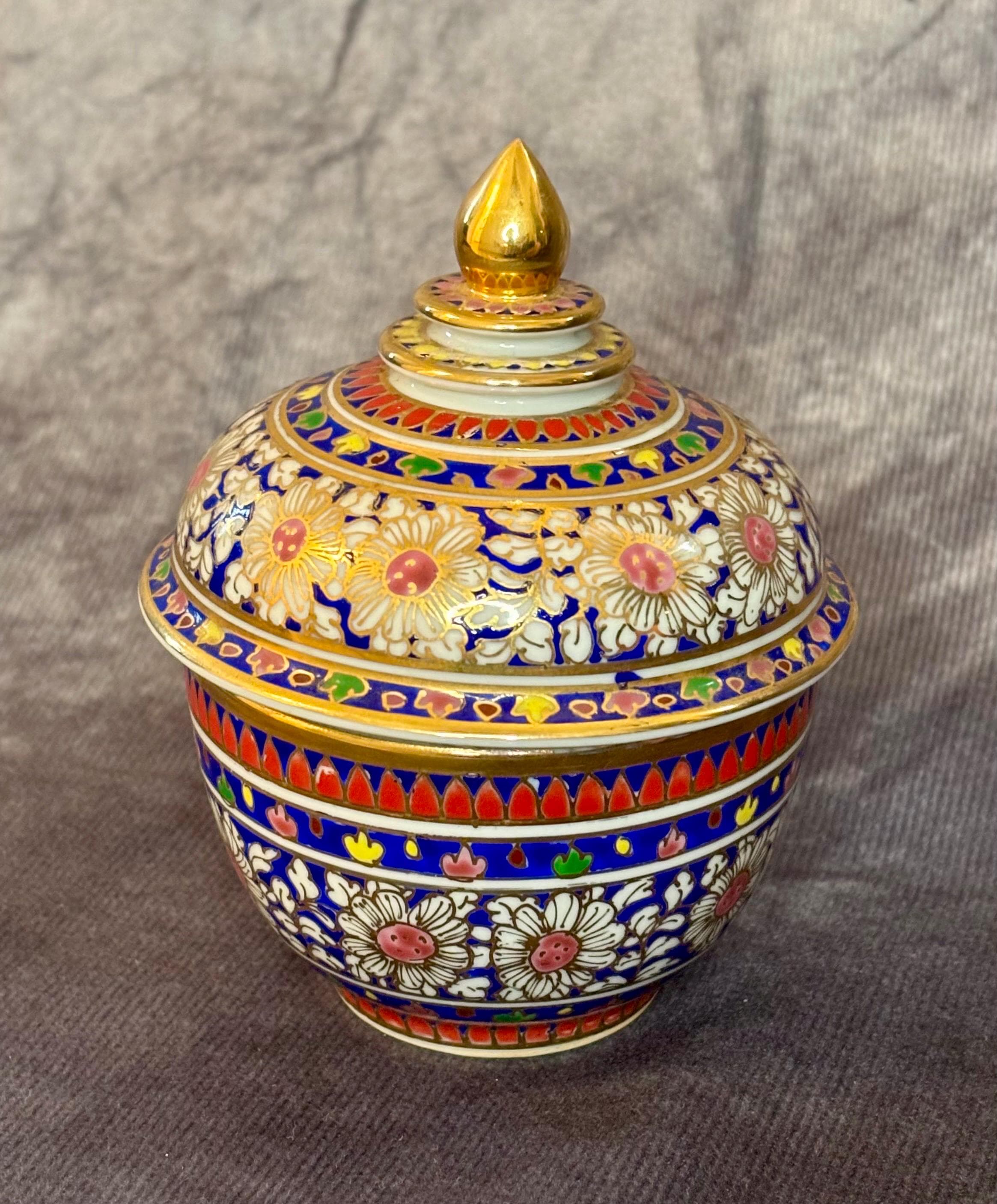 Thai Benjarong Vase - Etsy