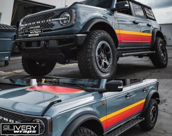 Retro Sunset Stripes: Hood Cowl Accent, Custom Colors - Fits