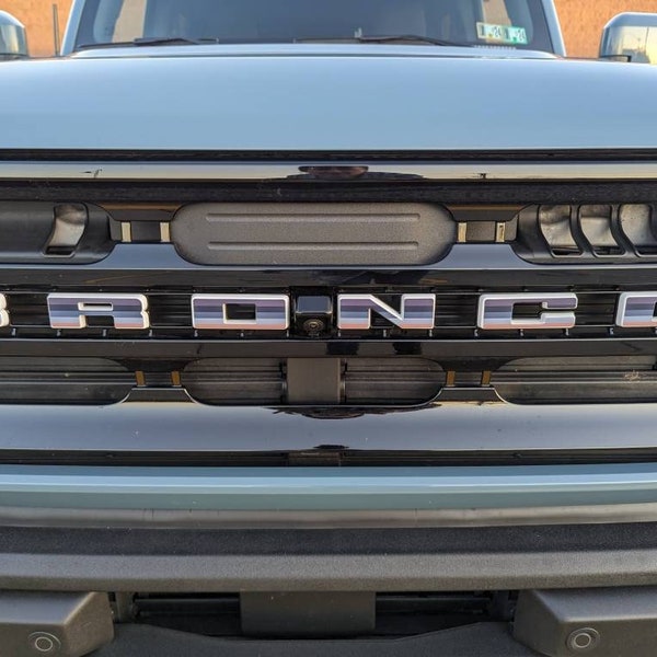 Retro Stripe and Custom Bronco Grille Emblem Letter Overlays - Customize Grille Letters on Your Bronco - Easy to Install - Full Size Bronco