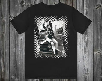 Lucky Lucy - Hot Lap Street Style Anime Shirt- Carefree and Effortless Style with Street Cred - Car Scene Chic