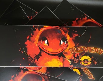 Fire Monster Sticker - Fire Type Style Slap Sticker - Vinyl Decal for Laptop, Car, Skatedeck, and more!