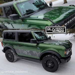 Topography Stripes and Hood Cowl Stripe Kit for all Ford Bronco Including Sport! Custom Colors and Sizing available