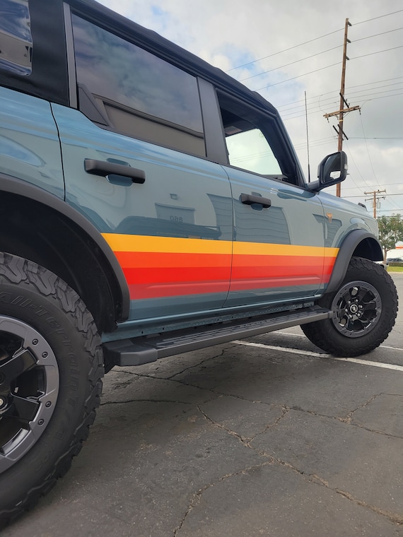 Retro Sunset Stripes: Hood Cowl Accent, Custom Colors - Fits