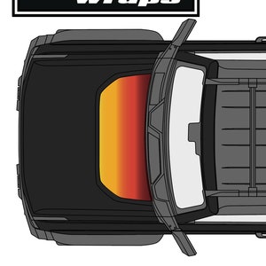 Retro Style Side Panel Protection Strip and Hood Glare Reduction Cowl Fits 2 Door and 4 Door Sunset and Vaporwave for Ford Bronco image 9