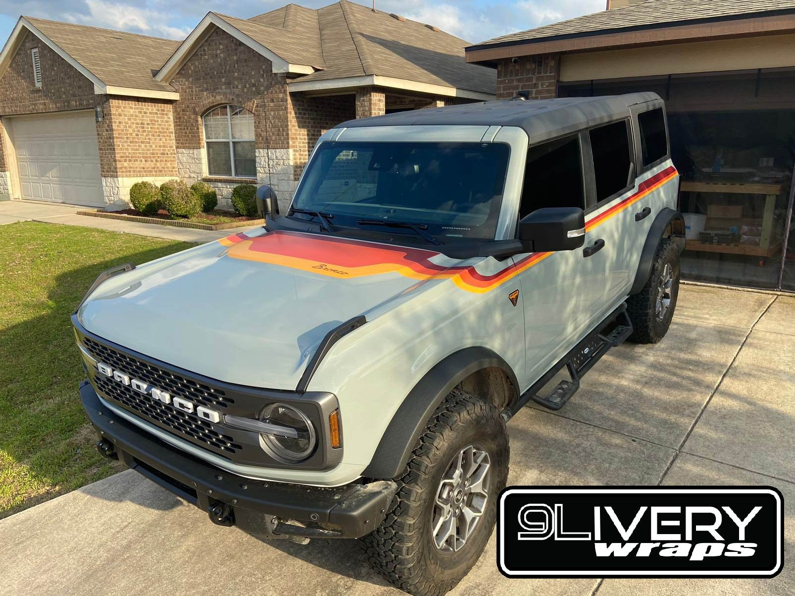 Tri Color Retro Stripes and Hood Cowl Upper Accent - Custom