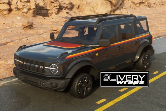Heritage Style Upper Door Stripes - Retro Sunset Custom Color 2dr