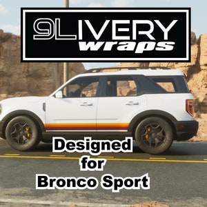 Vintage/Retro Sunset side stripes for Ford Bronco Sport