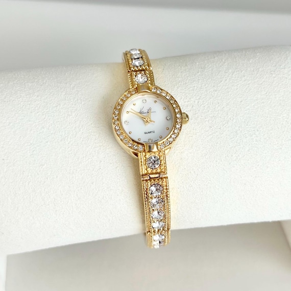 Women’s Gold-Tone Vintage Bracelet Watch Gold Bracelet Watch For Women, Vintage Women Watch | eBay main image 4