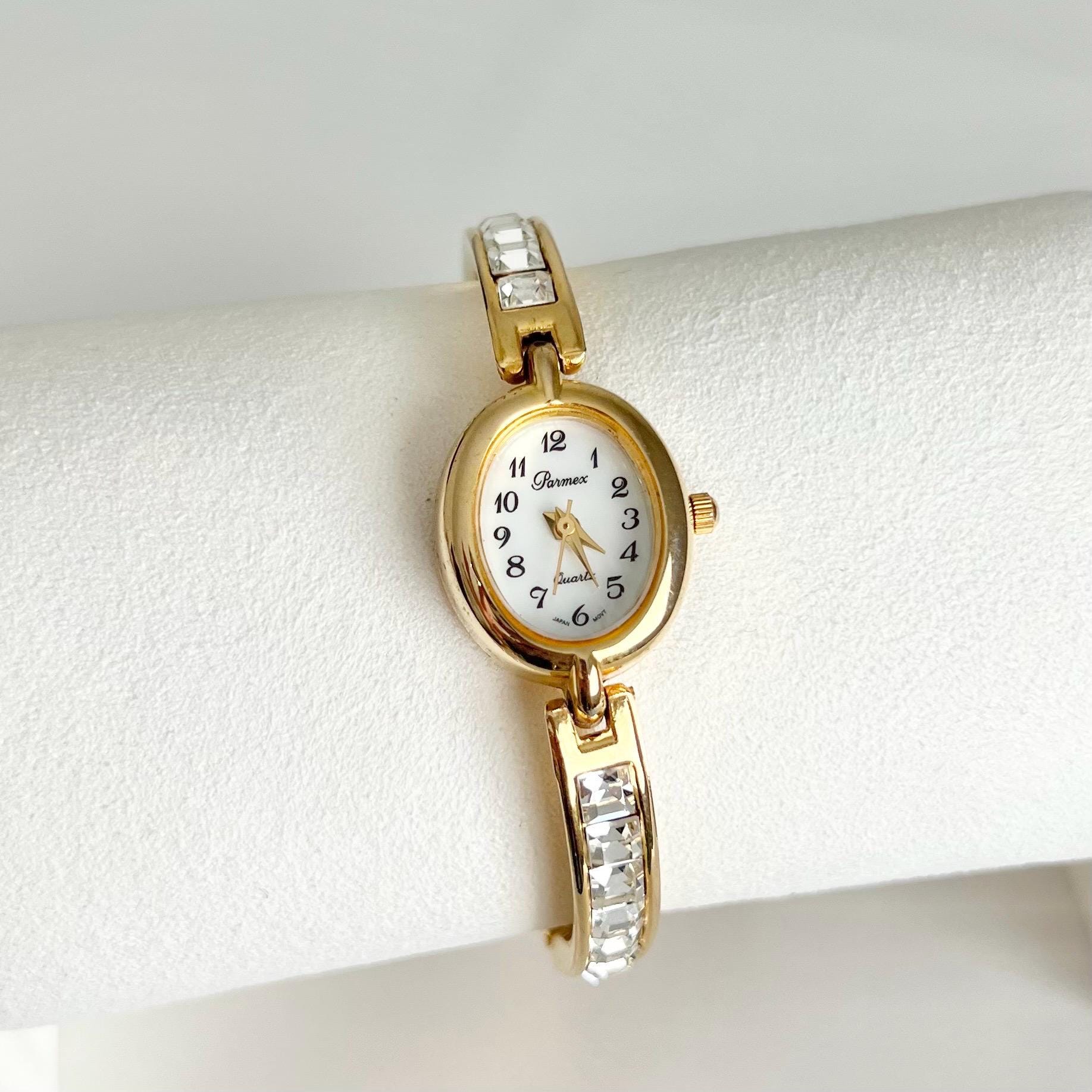 Vintage 80s Parmex rhinestone chevron link watch il_fullxfull.1525195463_9pal.jpg main image 3
