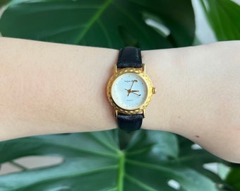 Gold Watch With Black Velvet Band Gold Watch With Black Velvet Band - Etsy main image 3