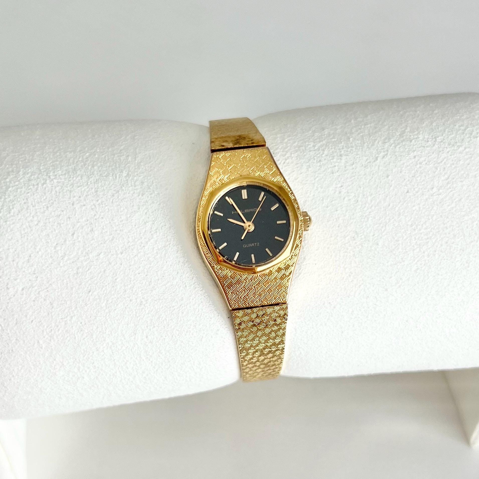 Vintage dainty helbros ladies gold tone heart watch NEW BATTERY Gold Helbros Watch - Etsy main image 4