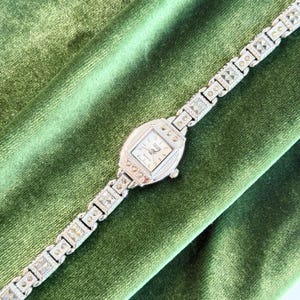 Vintage ART DECO GENUINE MARCASITE SQUARE FACE WATCH Vintage Marcasite Watch - Etsy main image 4