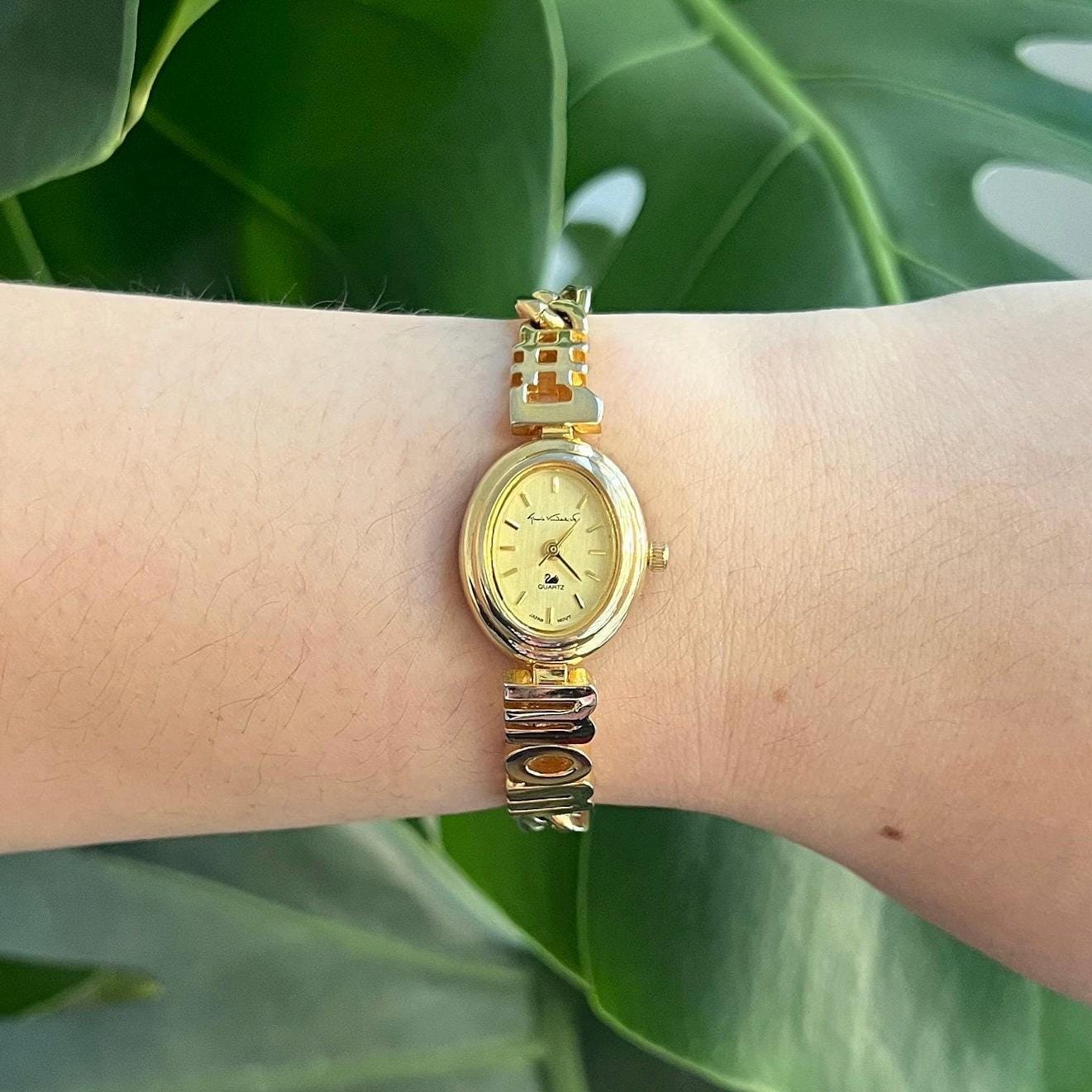 Vintage Gloria Vanderbilt “#1 Mom” Gold Tone Watch, Working 