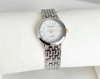 Minimalist Silver Watch | Women's Round White Dial | Old Money Aesthetic | Retro Jewelry | Gift for Her | Working Vintage