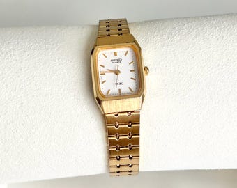 美品✨SEIKO レディース　ゴールド　ヴィンテージウォッチ　シンプル 腕時計 ヴィンテージ 1980年代 セイコー レディース クォーツウォッチ