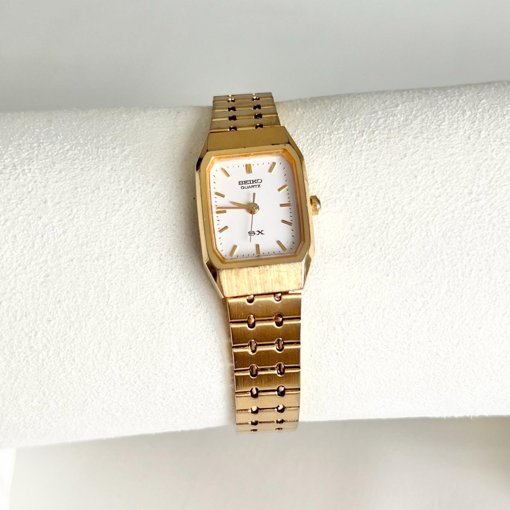 Vintage JAPAN MADE GOLD PLATED Rectangular SEIKO SX LADIES QUARTZ Movement only! Vintage JAPAN MADE GOLD PLATED Rectangular | Mercari main image 3
