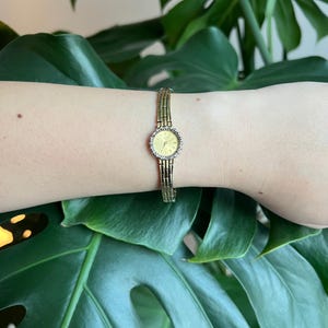 Vintage Pulsar Dainty Women’s Watch | Round Gold Dial | Crystal Bezel | Gold Tone | NON-WORKING