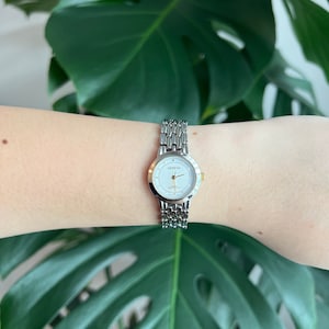 Vintage Geneva Dainty Women’s Watch | Round Dial | Silver Tone