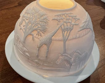 Vtg Bernardaud Limoges Lithophane Tea Fairy Light Starlight Windlicht Nr. 116