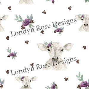 Cow seamless pattern, farm seamless pattern, watercolor seamless pattern