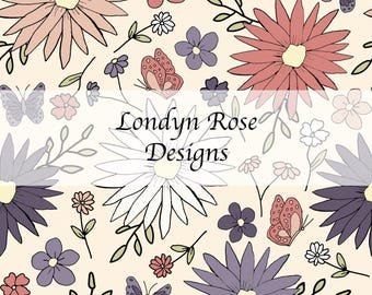 Floral seamless pattern, seamless file, floral seamless