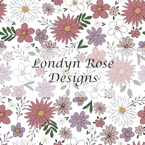 Floral pink seamless pattern, seamless file