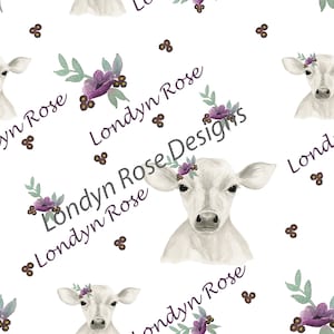 Cow custom name seamless pattern, name pattern