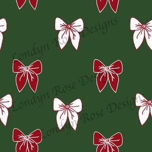christmas bow seamless pattern, bow seamless file
