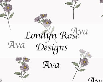 Birth Flower Seamless Name File, Birth flower seamless pattern, Name File, seamless pattern, seamless file, digital download