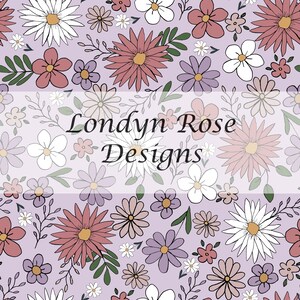 Purple floral seamless pattern, seamless file