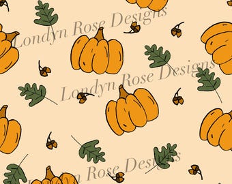 Pumpkin seamless file, seamless pattern, fall pattern, fall seamless pattern