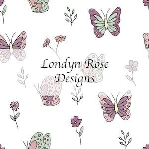 Butterfly floral seamless file, seamless pattern, spring seamless pattern, summer seamless pattern