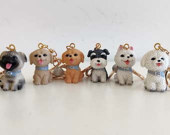 3D Resin Dog Keychain