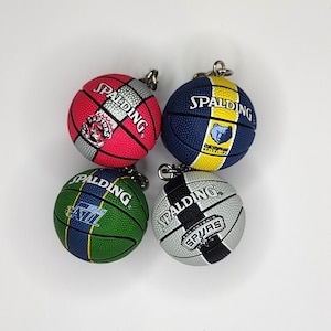 Nba Pvc Keychain 3D NBA Team Basketballs Keychain - Etsy