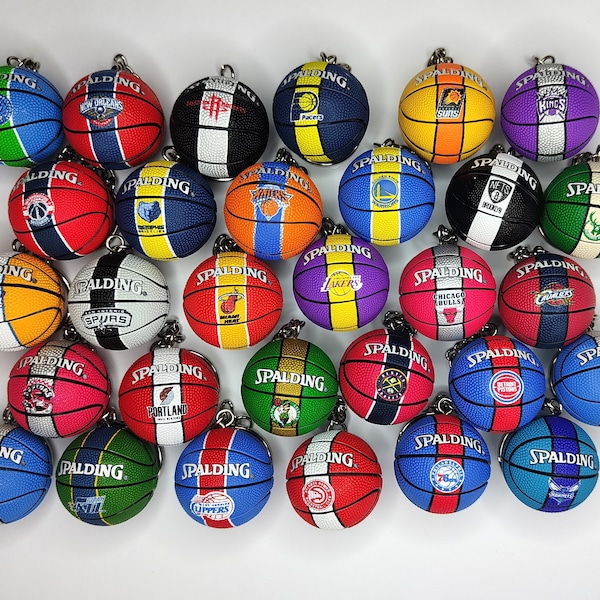 3D NBA team basketballs Keychain