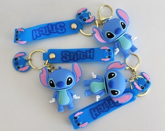 Li - lo & Stit - ch 3D Cartoon Keychain