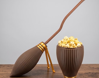 Magischer fliegender Besen-Popcorn-Eimer und Dekorationsobjekt (1 m) | Ni-mb-us 2000 Snackschale | Ha-rr-y Zauberer-Po-tt-er Kinodekoration